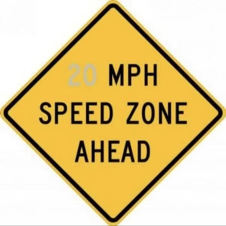Accuform SPEED LIMIT SIGN MPH SPEED ZONE FRW63820HP FRW63820HP